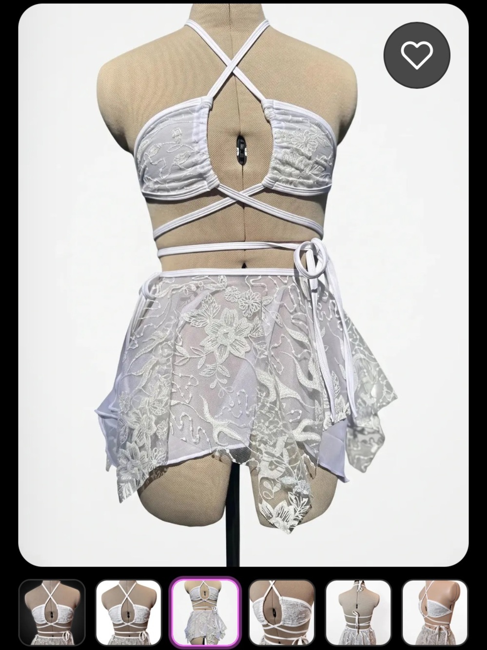 Freedom rave wear white seraphina set